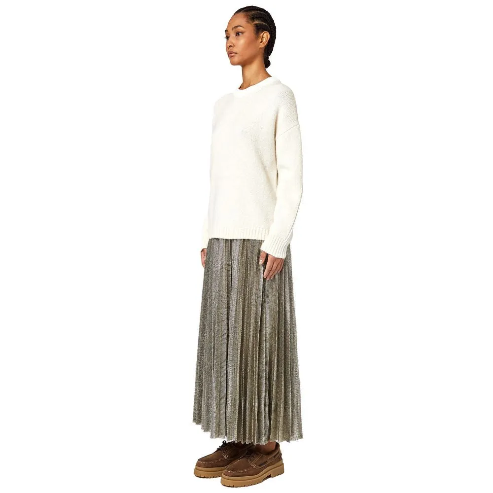 White Recycled Wool Women Sweater