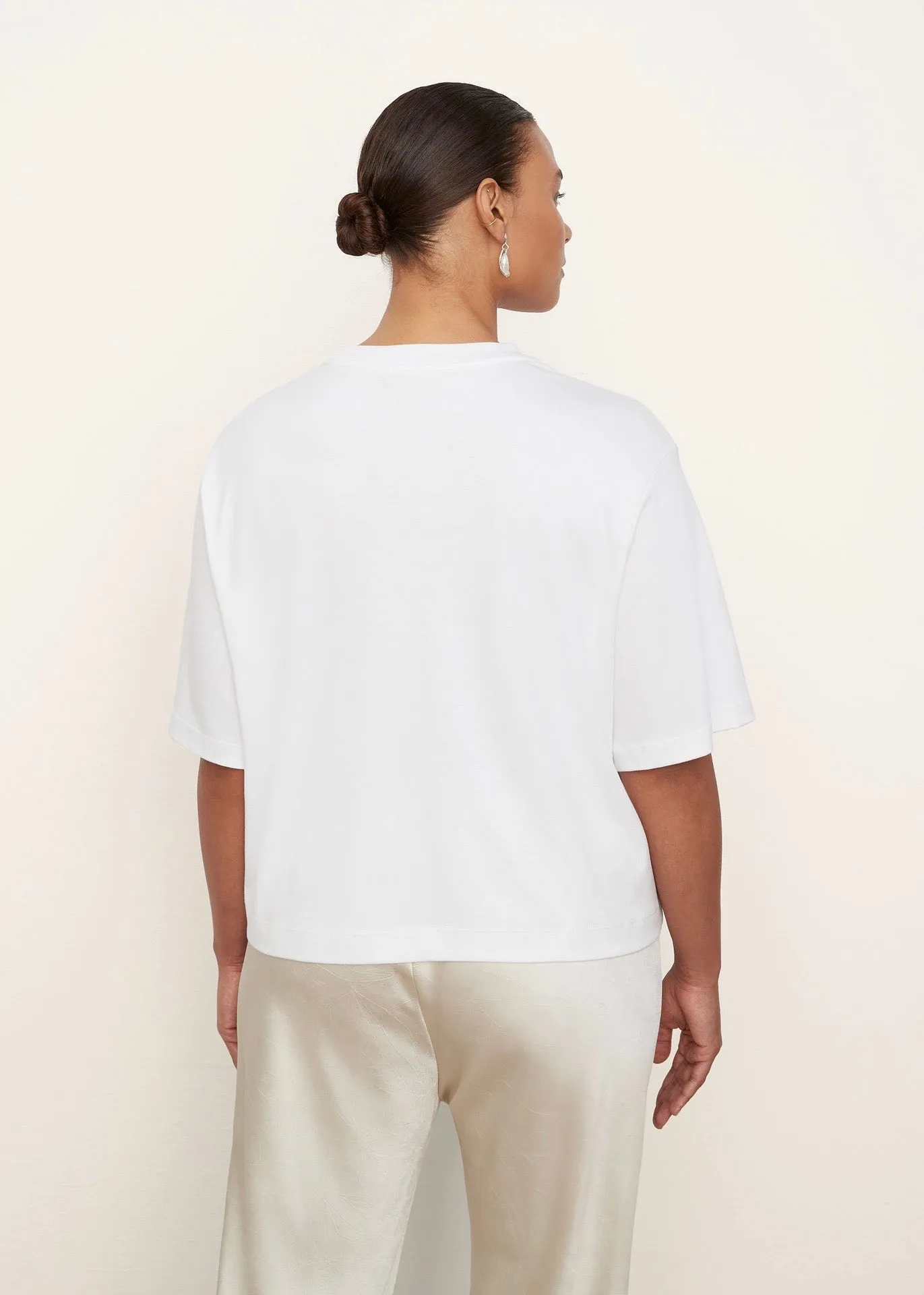 Wide Sleeve Crop Tee (Optic White)