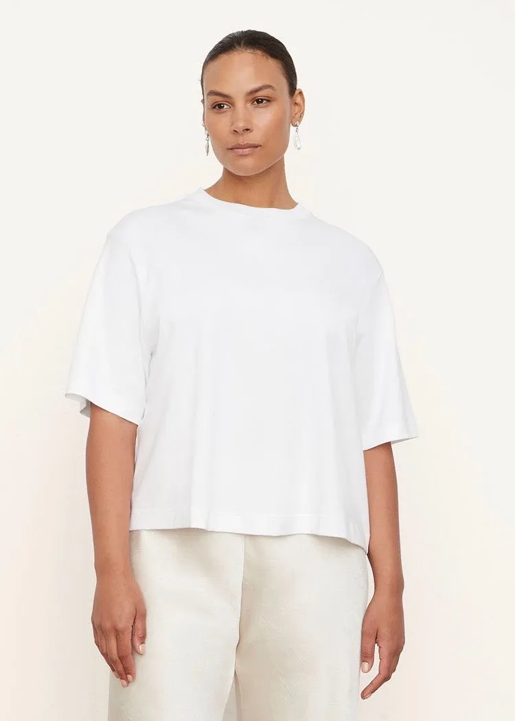 Wide Sleeve Crop Tee (Optic White)