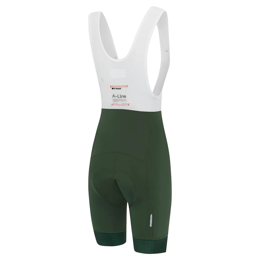 Women's A-Line Bib Shorts Olive