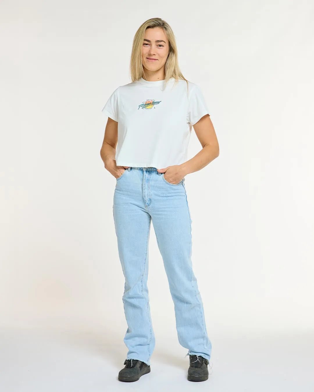 Womens Cotton Crop | Decade of DHaRCO White