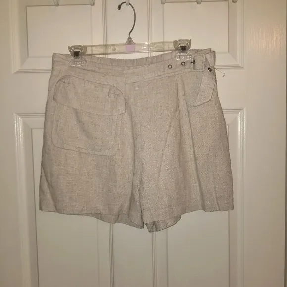 Womens Khaki Shorts Attached Fanny Pak And Pocket