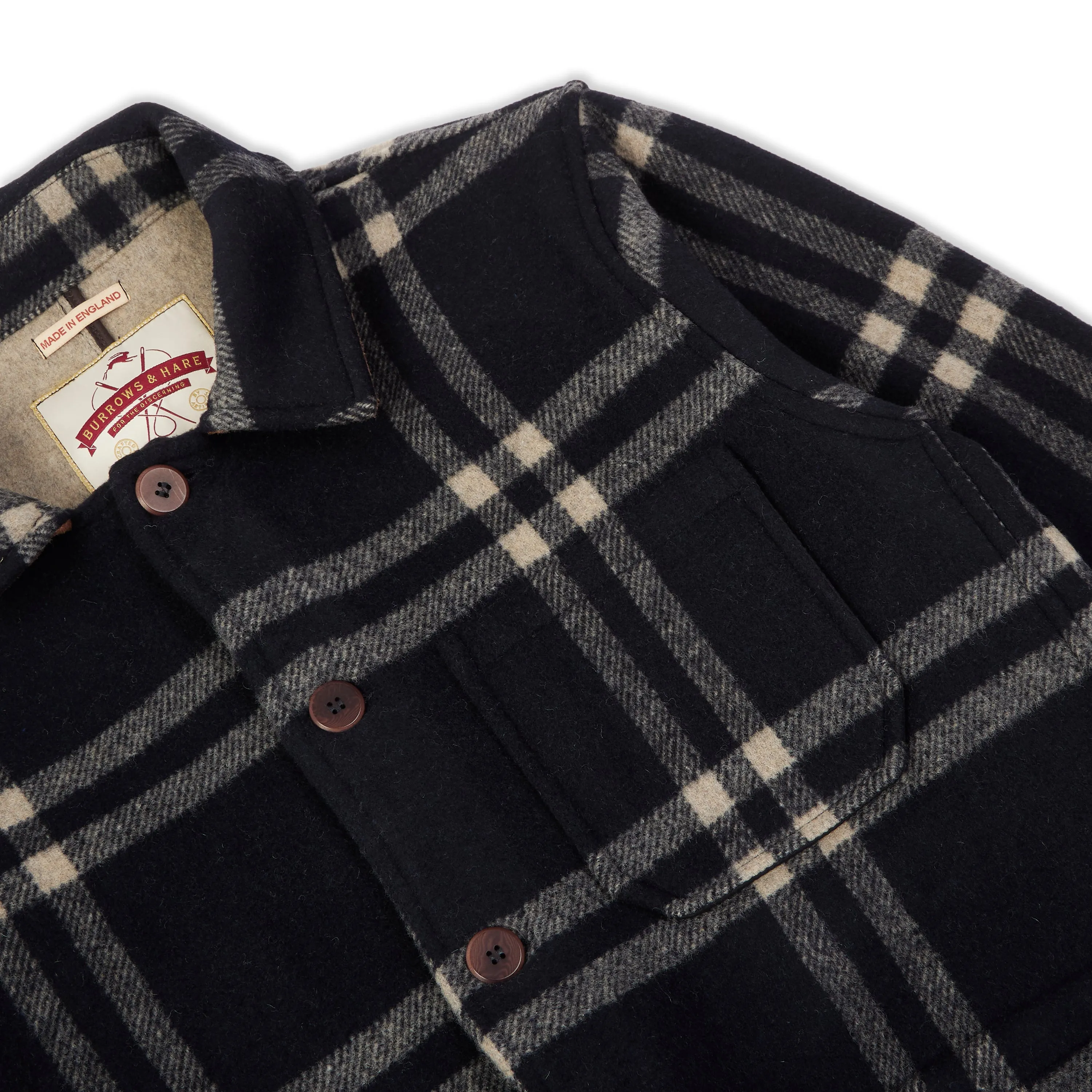 Wool Workwear Jacket - Navy Check