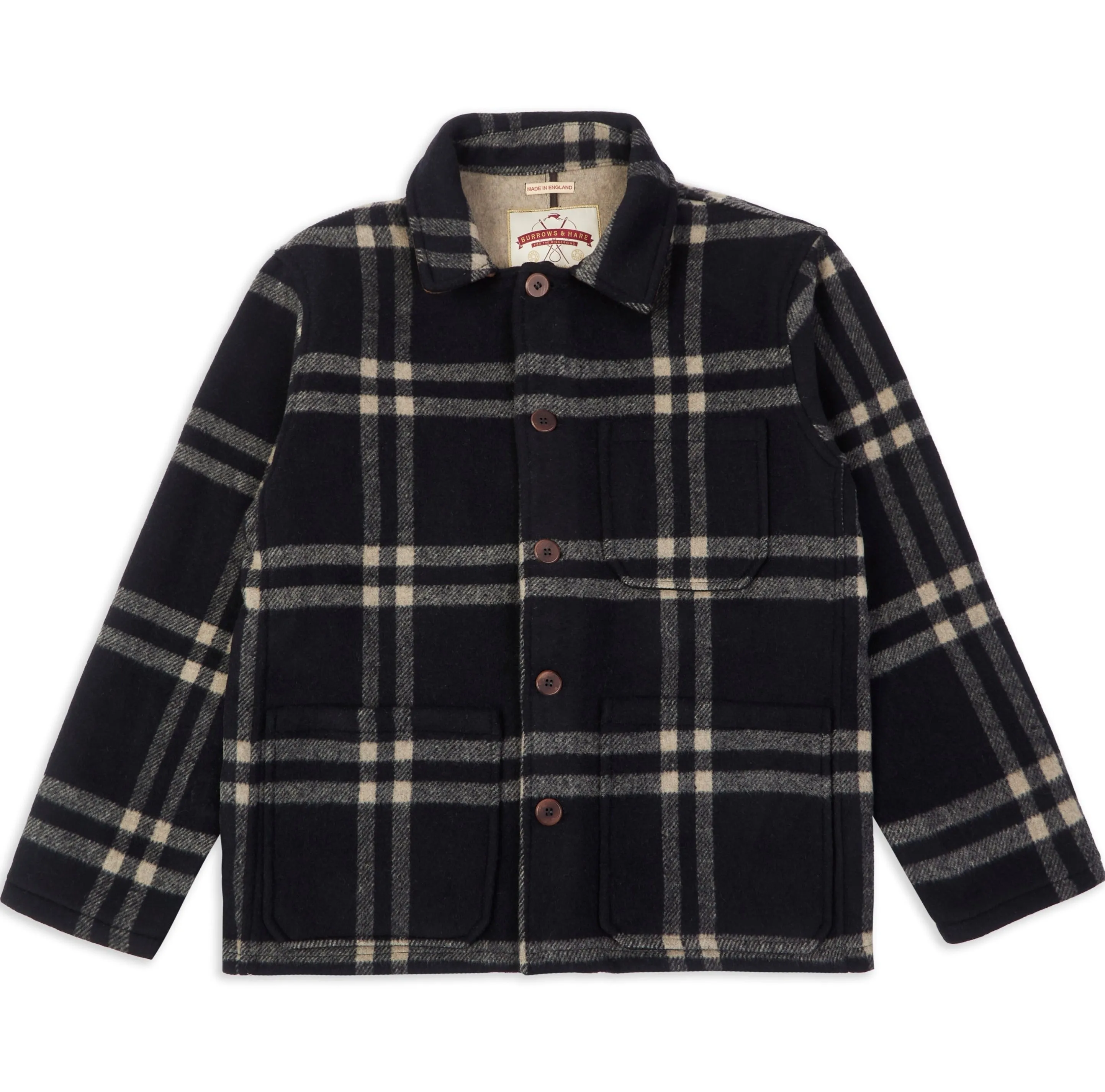 Wool Workwear Jacket - Navy Check