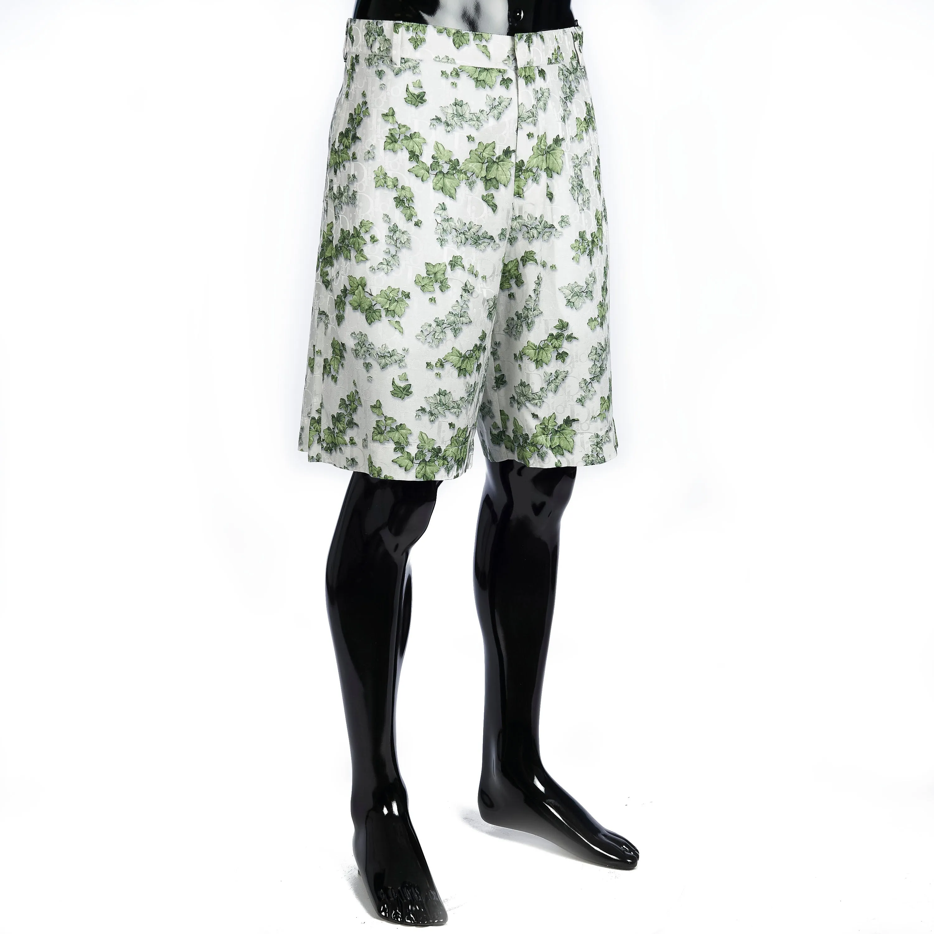 x AMOAKO BOAFO Bermuda Shorts In White Dior Oblique Jacquard