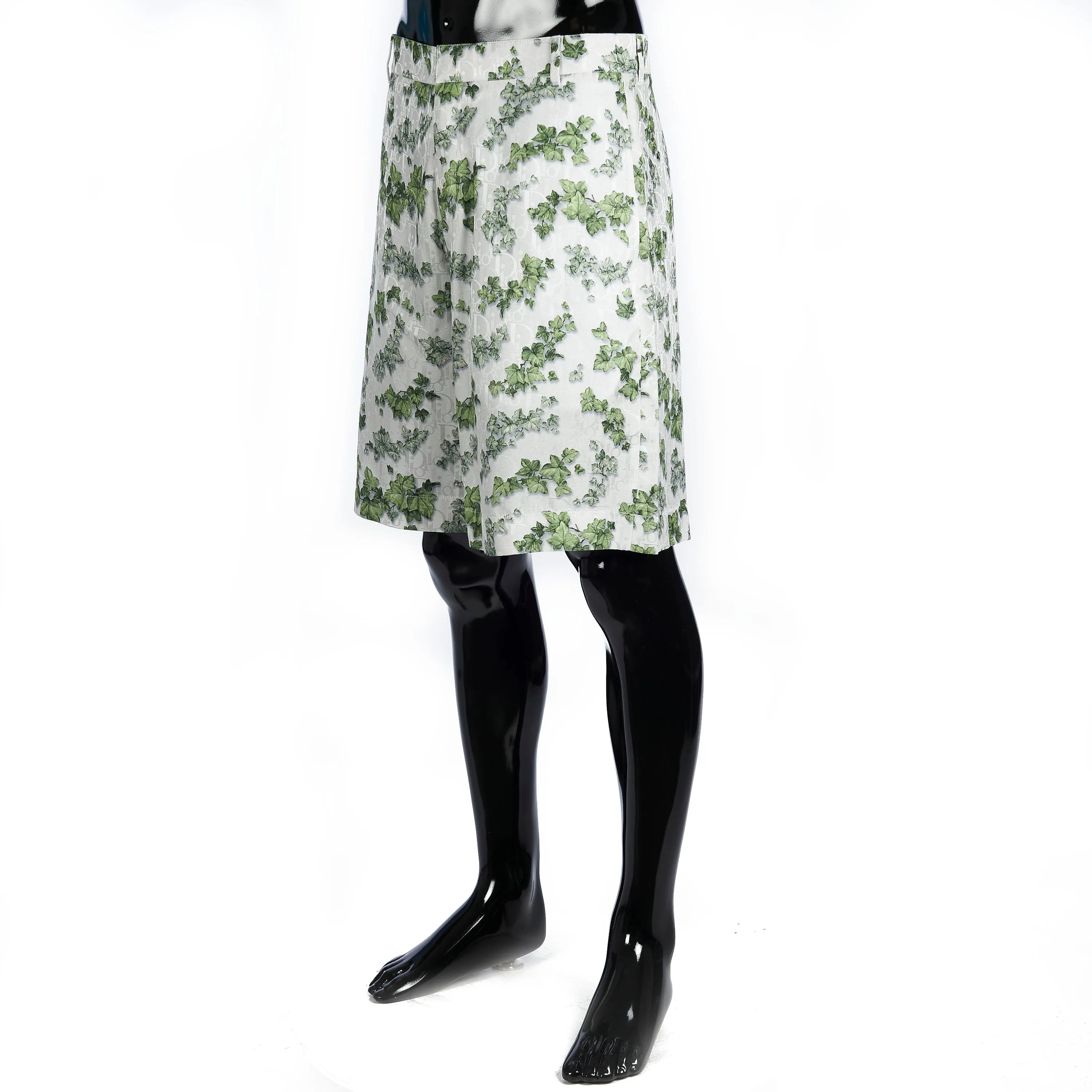 x AMOAKO BOAFO Bermuda Shorts In White Dior Oblique Jacquard