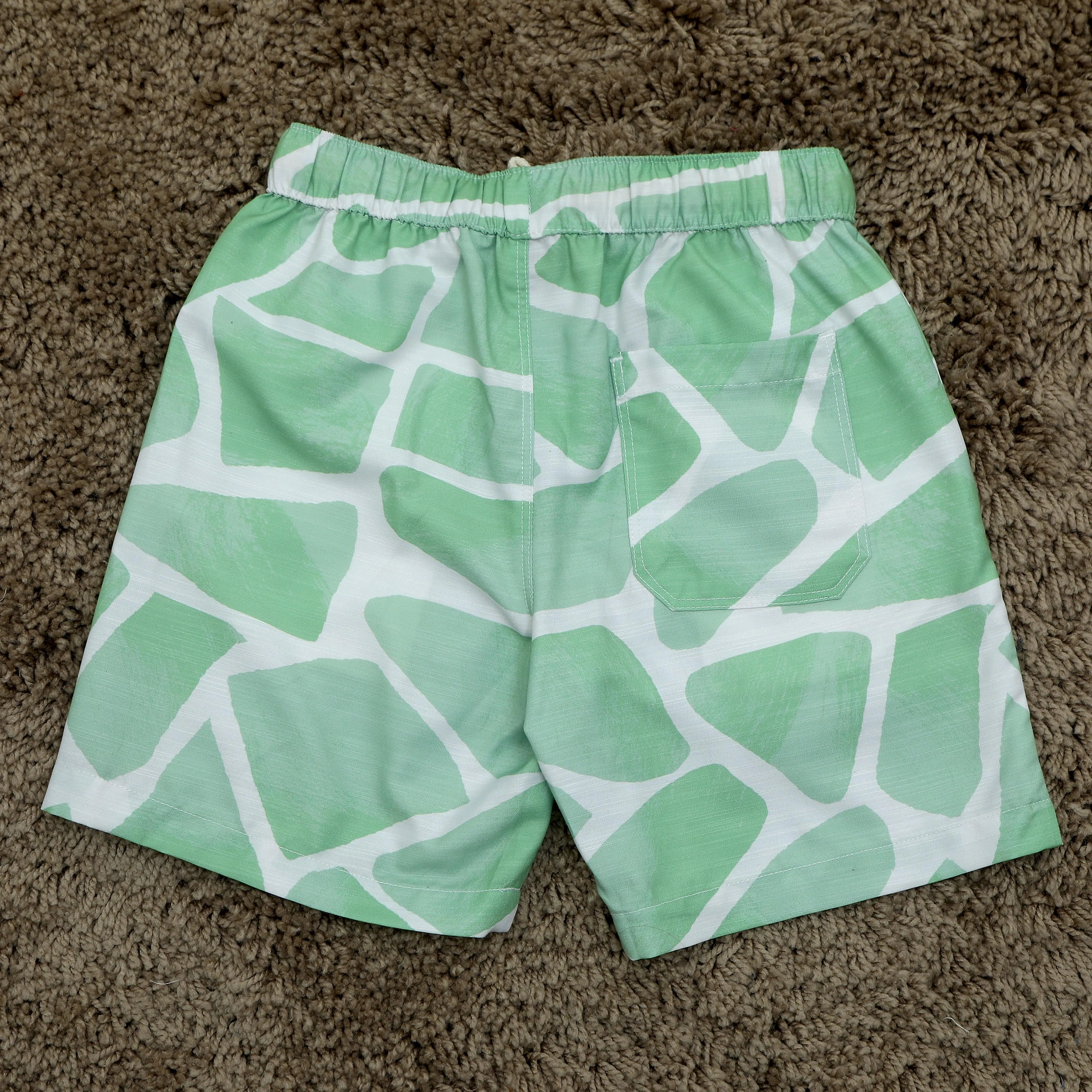 Zaraffah Printed Pastel Green Short