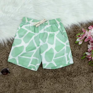 Zaraffah Printed Pastel Green Short